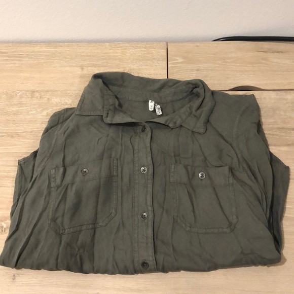 Mudd Button Down Shirt, Castor Gray, Sz M - Picture 2 of 9